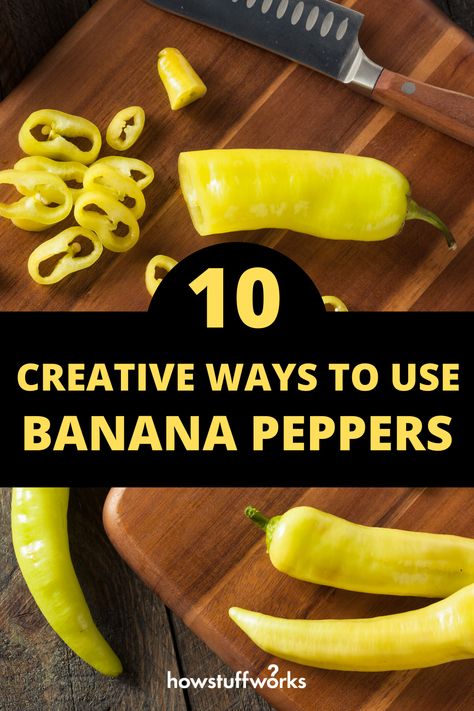 Are you wondering what to do with your banana peppers? From stuffed to pickled, there are lots of great banana pepper recipes! Read on to find some ideas! Canned Sweet Banana Pepper Recipe, Uses For Hot Banana Peppers, Recipes For Hot Banana Peppers, Sweet Banana Pepper Relish, Salsa With Banana Peppers, Mariachi Pepper Recipe, What To Do With Banana Peppers From Garden, What Can I Make With Banana Peppers, How To Put Up Banana Peppers