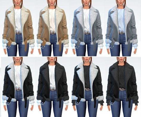 3d Clothes, Cold Jacket, Sims 4 Traits, Sims 4 Cas Mods, The Sims 4 Pc, Sims 4 Cc Folder, Cold Weather Outfit, Sims Ideas, Sims4 Clothes