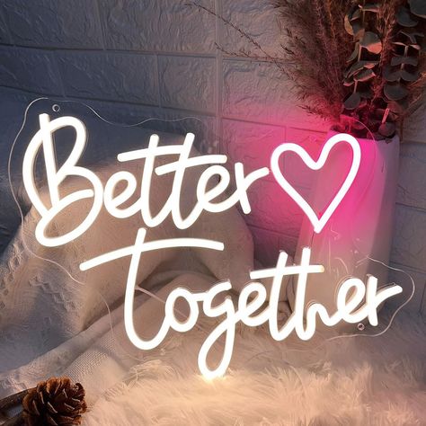 Better Together Neon Sign, Decor Planet, Neon Open Sign, Neon Bar Signs, Bar Bedroom, Space Man, Neon Wall, Bar Displays, Open Signs