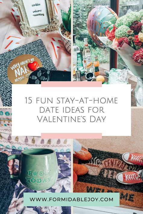 Stuck in quarantine this February? Here are 15 best stay-at-home date ideas to ensure you still have a romantic night in this Valentine's Day! #dating #lockdowndateideas #romance Romantic Valentine's Dinner At Home, In Home Valentines Day Date, Romantic Valentines At Home, Cute At Home Valentines Date Ideas, Valentines At Home Date Ideas, Valentines Dates At Home, Valentine’s Day Dates At Home, Valentine’s Day Night In, Valentine At Home Date