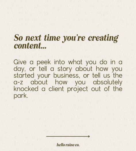 If you take anything from my content: it’s to share stories, and build connection with those stories through your content. we’re all exhausted from the constant repetitive nature of this app, so using stories is not only inherently more human in an AI world, but makes people stop the scroll, helps you build connection. tell 👏 your 👏story | storytelling, content creation, content strategy, brand strategy, brand strategist Telling Your Story, Power Of Storytelling, The Stories We Tell Ourselves, How To Tell A Story Storytelling, Brand Storytelling Example, Brand Strategist, Content Strategy, Content Creation, Your Story