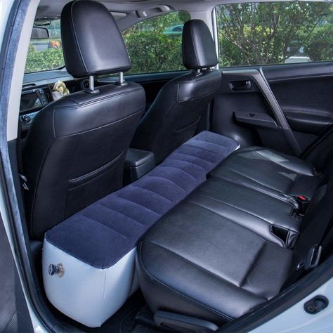 This inflatable back seat gap filler, for just an extra bit of surface when you need to take a rest on long road trips. Backseat Bed, Suv Conversion, Inflatable Car Bed, Camping Platform, Ikea Stool, Car Mattress, Car Air Mattress, Double Bed Mattress, Jeep Camping