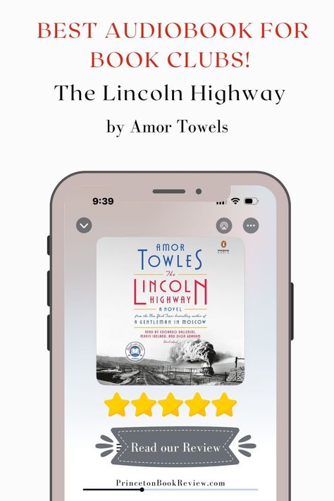 The Lincoln Highway by Amore Towles is one of our Best Audiobooks for Book Clubs will   Packed with coming-of-age themes,this story is a perfect listen for fans of family dramas, literary reads and historical fiction. For more book recommendations, sign up for our newsletter! Book Club Discussion Questions, Book Club Discussion, Lincoln Highway, Best Books List, Reading List Challenge, Author Website, Celebrity Books, Beach Reads, Best Audiobooks