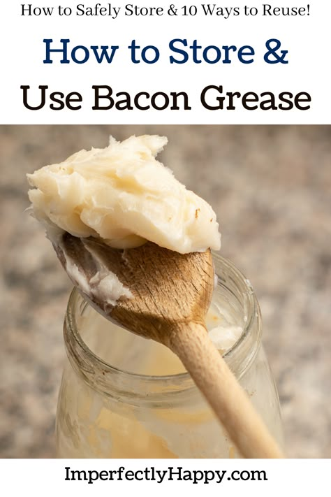 How to safely store bacon grease after cooking. And 10 amazing ways you can reuse your bacon grease for recipes, candles and more! Bacon Grease Uses, Canned Bacon, Oven Recipe, Cooking Bacon, Clam Recipes, Bacon Grease, Oven Recipes, Bacon Recipes, Happy Home