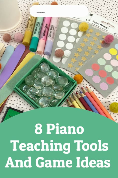 Fun Piano Lesson Ideas, Teaching Piano To Kids, Teaching Piano Lessons, Piano Lessons For Beginners Teaching, Beginner Piano Games, Preschool Piano Lessons, Piano Group Lesson Games, Group Piano Games, Piano Games For Beginners