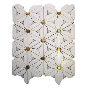 Shower Floor Tile, Ceramic Mosaic Tile, Ivy Hill Tile, Mosaic Flowers, Golden Flower, Accent Tile, Fireplace Tile, Wall And Floor Tiles, Fireplace Surrounds