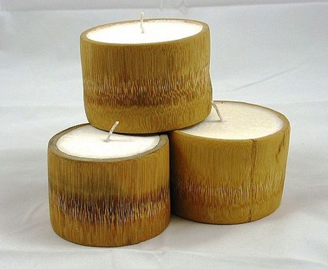 Bamboo Diy Crafts, Diy Bamboo Decoration, Bamboo Crafts Diy Simple, Crafts With Bamboo, Bamboo Crafts Ideas, Bamboo Crafts Diy, Bamboo Furniture Diy, Bamboo Candle, Bamboo Diy