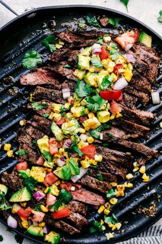 Avocado Corn Salsa, Steak Grilled, Grilled Garlic, Beef Meals, Flank Steak Recipes, Meat Dish, Tender Steak, The Recipe Critic, Grilled Steak Recipes