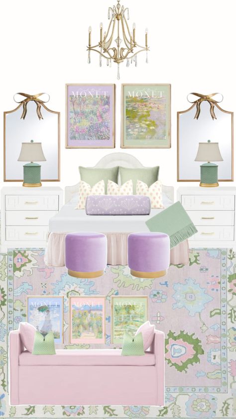 grandmillenial preppy Nursery Guest Room, New Bedroom Design, College Dorm Room Decor, Kids Bedroom Inspiration, Dorm Room Inspiration, Shared Room, Pretty Bedroom, Room Redo, Big Girl Rooms