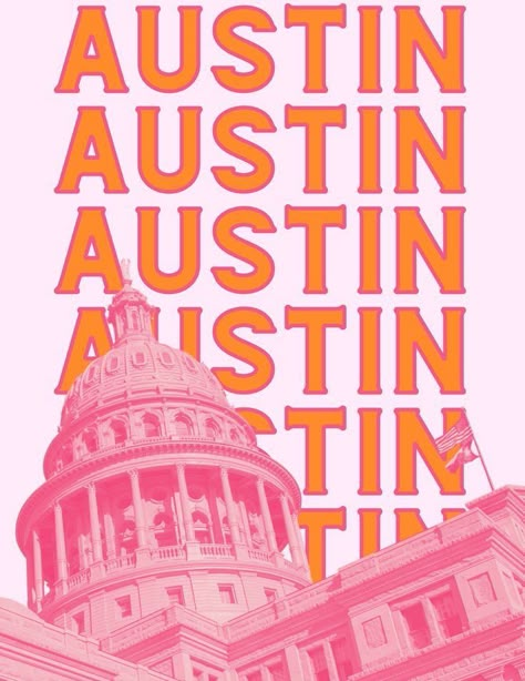 Dorm Canvas, Texas Capitol, Pink Texas, Texas Print, Texas Poster, Printable Wall Collage, Texas Wall Art, Texas Decor, Pink Tumblr Aesthetic