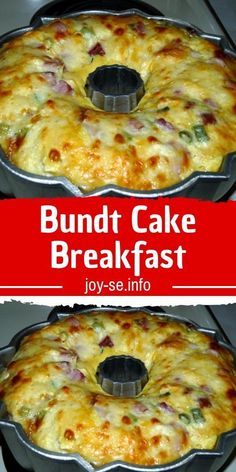 Bundt Cake Breakfast, Breakfast Bundt Cake, Casserole Breakfast, Cake Breakfast, Egg Benedict, Breakfast Recipies, Make Breakfast, The Best Breakfast, Bacon Cheddar