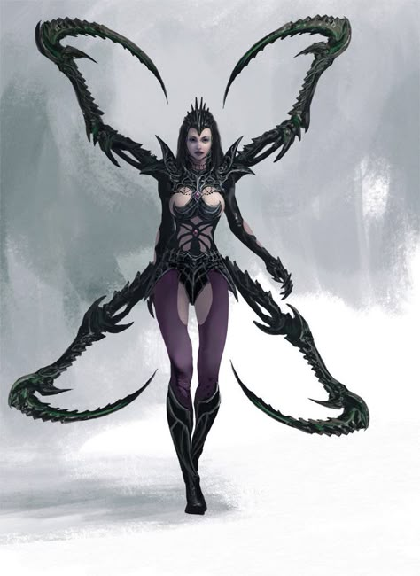 Spider Warrior by Manzanedo on deviantART Spider Queen, Fantasy Monster, Fantasy Warrior, Arte Fantasy, Fantasy Artwork, Creature Design, Creature Art, Dark Fantasy Art, Fantasy Character Design