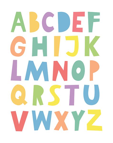 Abc Nursery Decor, Stylish Playroom, Kids Wall Prints, Abc Nursery, Rainbow Alphabet, Playroom Posters, Abc Poster, Teacher Signs, Kids Bedrooms