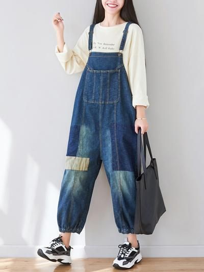 Maternity Dungarees, Patched Denim, Black Capri Pants, Dungaree Dress, Cottagecore Outfits, Cottagecore Style, Skirt Denim, Skirt Maxi, Jean Overalls