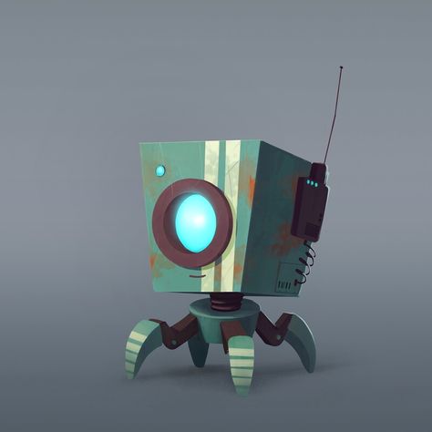 ArtStation - Robots for #marchofrobots, Yana Blyzniuk Boba Fett Tattoo, Robot Designs, Robot Design Sketch, Robot Game, Robot Cartoon, الفن الرقمي, Robot Illustration, 3d Concept, Cool Robots