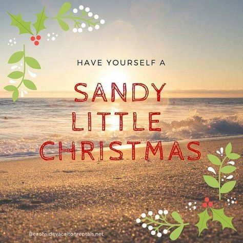 Beach Christmas Pictures, Tropical Quotes, Seasonal Quotes, Florida Holiday, Christmas Beach, Season Quotes, Coastal Christmas Decor, Beachy Christmas, Beach Santa