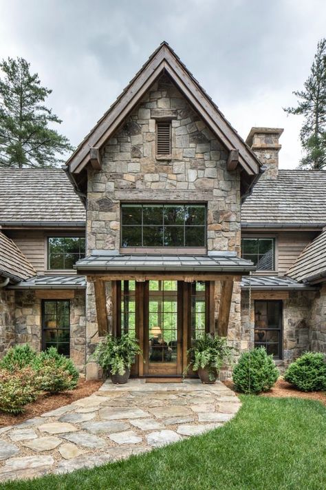 Box Canyon | PLATT | Facade house, Dream house exterior, Craftsman house plans Lots Of Windows, Stone House, Large Windows, Exterior, Stone, Instagram, Home Decor, Design, Home Décor