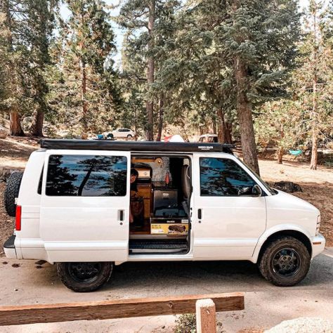 Chevy Astro Camper, Astro Van Conversion Interiors, Astro Van Camper Conversion, Chevy Astro Van Camper, Astrovan Conversions, Conversion Van Interior Ideas, Van Life Aesthetic Interior, Chevy Astro Van Conversion, Chevy Van Conversion