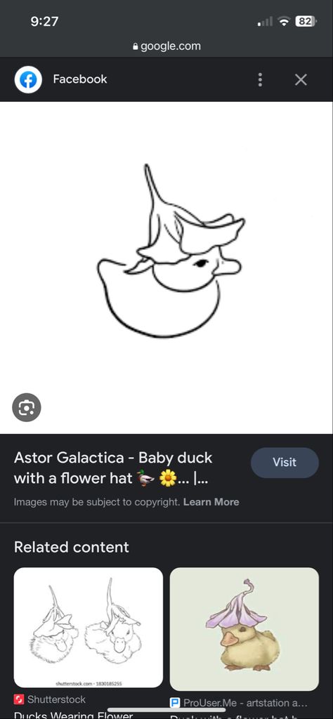 Duck With Flower Hat Tattoo, Duck With Flower Hat Drawing, Duck With Flower Hat, Duck With Flower, Hat Tattoo, Duck Tattoos, Flower Hat, Flower Hats, Ukulele