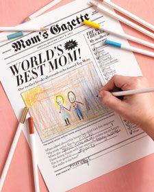 Free printable Mother's Day newspaper that's great to give anytime. Mother's Day Activities, Cadeau Parents, Best Mothers Day Gifts, Dad Day, Classroom Crafts, Spring Holidays, Mom Day, Mors Dag, Mothers Day Crafts