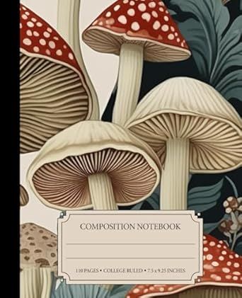 This vibrant Composition Notebook is adorned with lively vintage illustration cover, ideal for nature lovers gearing up for the school year, taking personal notes, etc.. Mushroom Watercolor, College Ruled Notebook, Vintage Mushroom, Ruled Notebook, Composition Notebook, Back To School Supplies, Nature Lovers, Vintage Illustration, Watercolor Illustration