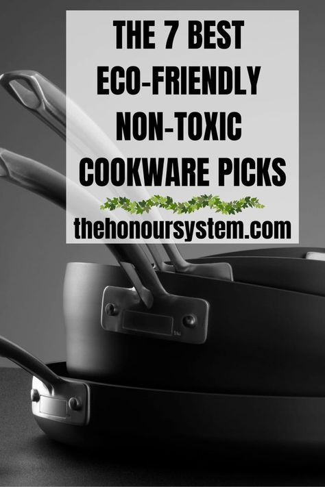 a stack of non-toxic cookware. Healthy Cookware, Non Toxic Cookware, Honor System, Induction Cookware, Easy Healthy Lunches, Ceramic Cookware, Stainless Steel Pans, Silicon Utensils, Return On Investment