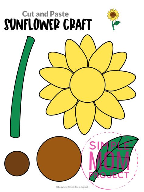 Are you looking for a step by step sunflower craft to make with your preschool class? This easy flower sunflower craft is great for handmade cards, teaching about the letter S and many other fun spring sunflower activities. Click now to download and print your sunflower craft template today! Sunflower Crafts For Kids Preschool, Sunflower Template Free Printable, Sunflower Crafts For Kids, Sunflower Activities, Flower Crafts For Kids, Sunflower Craft, Crafts Template, Printable Sunflower, Sunflower Template