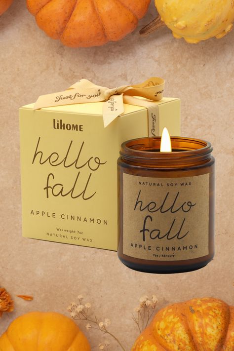 Elevate your autumn ambiance with our hand-poured soy wax candles. 🍂 The perfect fall gift for women or a delightful addition to your seasonal decor. Enjoy the warm and inviting scent of apple cinnamon. 🍎 #FallDecorations #AutumnHome #FallCandles #FallGifts #AppleCinnamonCandles Candles For Men, Room Decor For Men, Autumn Ambiance, Cinnamon Scented Candles, Cinnamon Candle, Pumpkin Spice Candle, Fall Candle Scents, Buy Candles, Vanilla Coconut