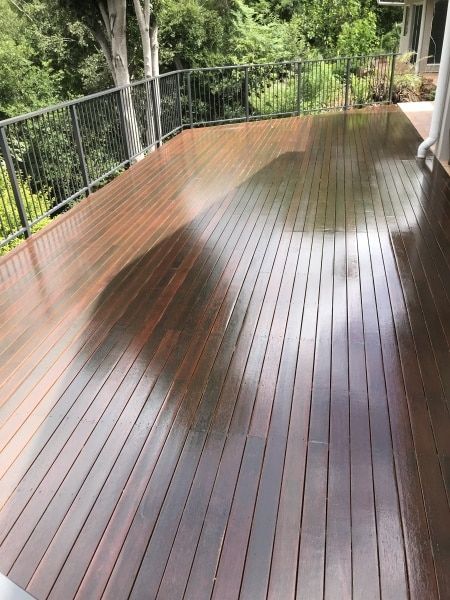 How To Choose A Timber Stain For Your Deck Popular Deck Stain Colors, Dark Deck Stain, Dark Deck Stain Colors, Dark Stained Deck, Deck Colors For Dark Brown House, Two Tone Deck Stain Ideas Color Schemes, Wood Deck Stain Colors, Deck Stain Colors Ideas, Best Deck Stain Colors