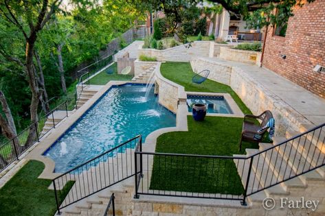 Hillside Pool, Spa Outdoor, Sloped Backyard Landscaping, Deck Piscina, Glam House, Communal Living, Sloped Yard, Mauna Loa, Sloped Backyard