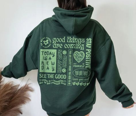 Aesthetic Hoodies Designs, Hoodie With Quotes, Sweatshirt With Quote, Unisex Hoodies Design, Sweatshirt Quotes Aesthetic, Graphic Designs For Hoodies, Cool Graphic Hoodies, Vintage Hoodie Design, Hoodies Back Design