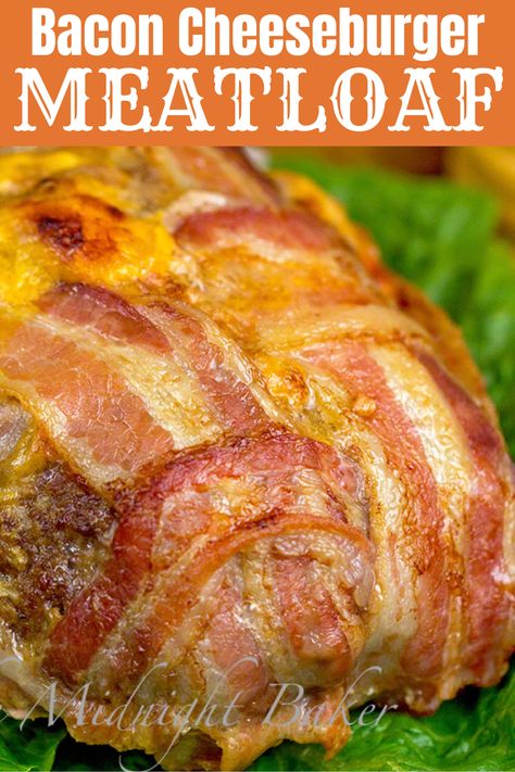 Meatloaf With Bacon And Cheese, Cheesy Bacon Meatloaf, Cheese Burger Meatloaf, Meatloaf With Bacon On Top, Bacon Covered Meatloaf, Quick And Easy Meatloaf, Cheeseburger Meatloaf Recipes, Bacon Cheeseburger Meatloaf, Beef Meatloaf Recipes