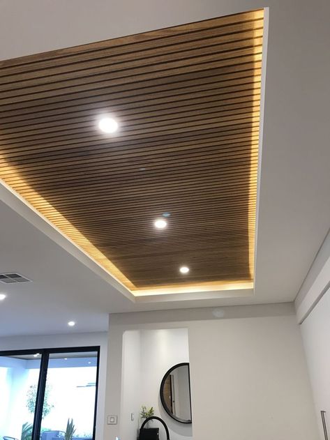 Wooden Rafters Ceiling, Wpc Ceiling Design, Wallpaper Ceiling Ideas, Wooden False Ceiling Design, Rafter Ceiling, Wooden Ceiling Ideas, Wood Ceiling Ideas, Modern False Ceiling Design, Wooden False Ceiling