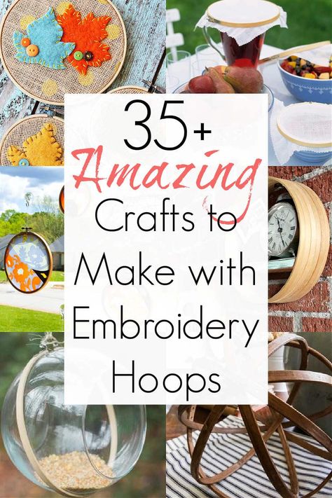 Embroidery hoops are almost an all-purpose craft supply, aren't they? There is SO MUCH you can do with them beyond cross stitch and, well, embroidery. And these upcycling ideas and embroidery hoop crafts will surely spark a creative idea (or 2, or 3) and have you heading to the thrift store! Diy With Embroidery Hoop, Doilies Diy, Large Embroidery Hoop, Hoop Crafts, Embroidery Hoop Decor, Show Ideas, Giant Christmas Ornaments, Quilting Hoops, Doilies Crafts