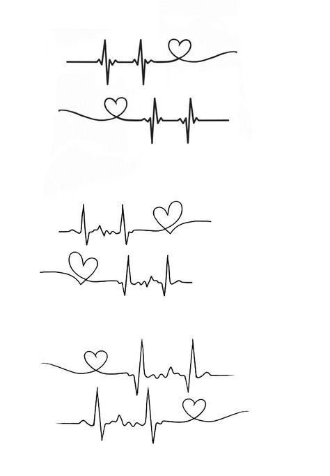 Heart Lines Tattoo, Pulse Tattoo Design, Heartbeat Tattoo Designs For Women, Heart Pulse Tattoo, Heart Beat Tattoo Design, Heartbeat Tattoo Ideas, Heart Rate Tattoo, Tomorrow Tattoo, Heartbeat Tattoo With Name