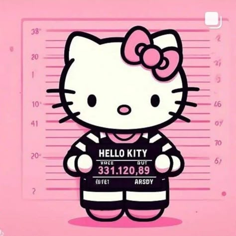 Hello Kitty Funny, He Cheated, Going To Jail, Diy Hello Kitty, Trippy Cartoon, Holding A Sign, Hello Kitty Wallpaper Hd, Pink Wallpaper Hello Kitty, Images Hello Kitty