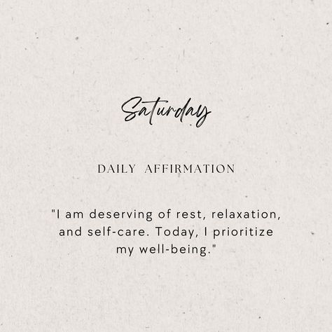 Happy Saturday! Choose yourself today ❤️✨ #happysaturday #saturday #saturdaymorning #weekend #weekendvibes #saturdayvibes #chooseyourself #restandrelaxation #relaxing #metime #wellbeing #selfcare Choose Yourself, Happy Saturday, Daily Affirmations, Me Time, Self Care, Affirmations, Quick Saves