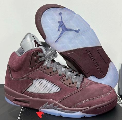 Jordan 5 Outfits Womens, Jordan 5 Outfit, Burgundy Jordans, Air Jordan Basketball Shoes, 5 Outfits, Jordan Basketball Shoes, Burgundy Outfit, Jordan 5 Retro, Jordan Basketball