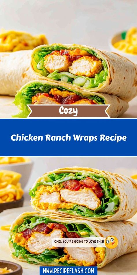 Want a simple dish that combines flavor and health? Our Chicken Ranch Wraps recipe is a fantastic choice for a light dinner! With fresh ingredients and a creamy ranch finish, it's sure to satisfy. Remember to save this recipe for when you need easy light dinner ideas! Easy Light Dinner, Chicken Ranch Wraps, Light Dinner Ideas, Chicken Tortilla Wraps, Ranch Wraps, Crispy Chicken Wraps, Chicken Mozzarella, Chicken Ranch, Chicken Wrap Recipes