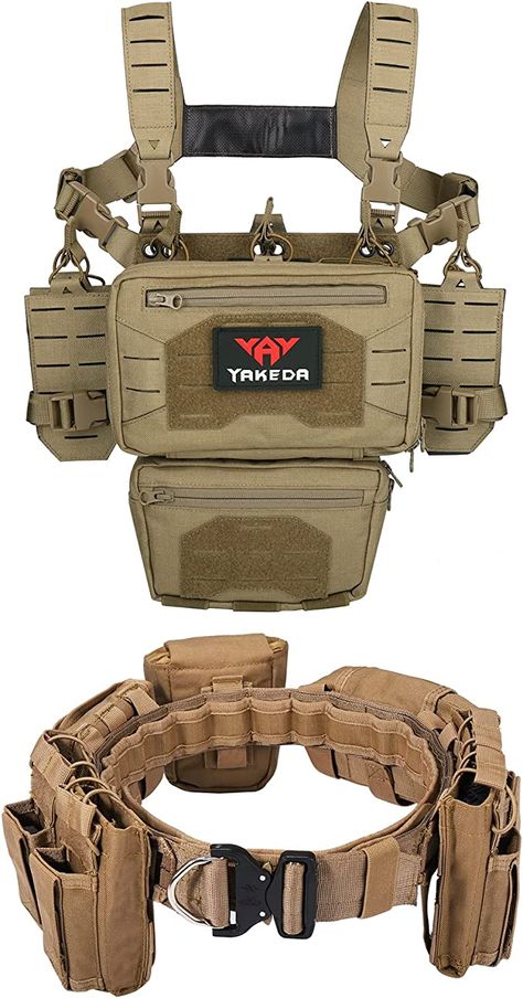 Amazon.com: YAKEDA Tactical Chest RIG Duty Belt : Sports & Outdoors Tactical Chest Rigs, Mini Rig, Battle Belt, Tactical Kit, Night Heron, Duty Belt, Military Belt, Military Gear Tactical, Tac Gear