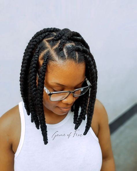 African Cornrows, Knotless Bob, Nigerian Braids, Short Hair Twist Styles, Cornrows Natural Hair, Bob Braids Hairstyles, Short Box Braids Hairstyles, Natural Hair Stylists, Braiding Styles