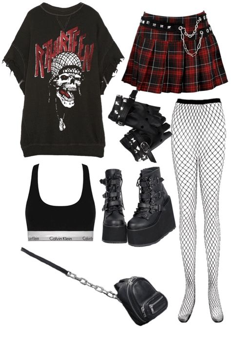 E Girl Outfits, Alt Outfits, E Girl, Rock Punk, Punk Outfits, Swaggy Outfits, Gothic Outfits, Alternative Outfits, Grunge Style