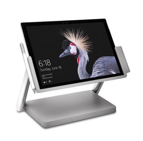 This dock turns a Surface Pro into a miniature Surface Studio - The Verge Imac Laptop, Dual Monitor Setup, Surface Studio, Desktop Setup, Microsoft Surface Pro, Ipod Nano, Surface Laptop, Surface Pro, 4k Video