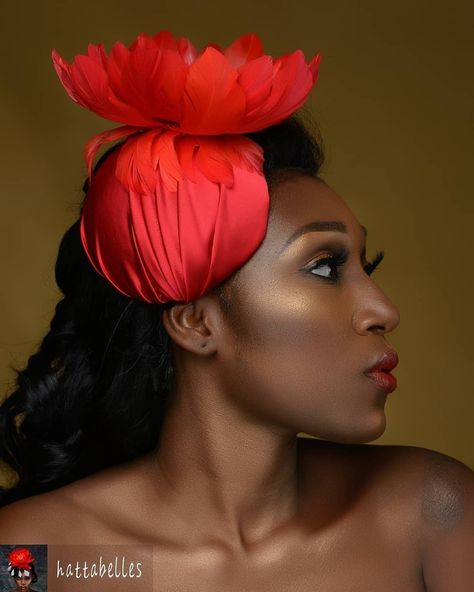 Fascinator pillbox,  red satin covered fascinator and feather flowers. Hand made by Hattabelles Feather Flowers, Red Cocktails, Red Cocktail, Duchess Satin, Simply Irresistible, Staring At You, Fascinator Hat, Feather Flower, Alice Band