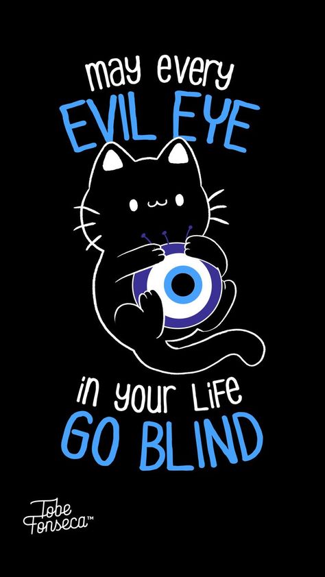 Blue Evil Eye Wallpaper Iphone, Protection Wallpaper, Evil Eye Quotes, Wallpaper Cats, Evil Eye Art, Positive Quotes Wallpaper, Evil Cat, Turkish Eye, The Evil Eye