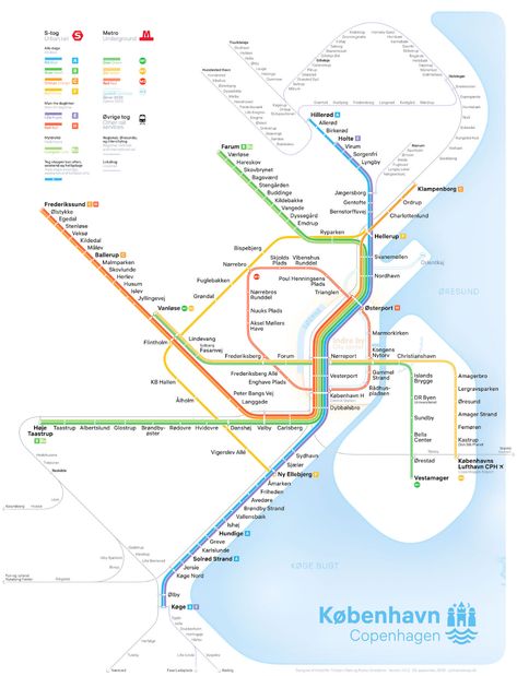 How To Use Public Transport in Copenhagen Line Geometry, Train Map, Copenhagen City, Transit Map, Metro Map, Metro System, Subway Map, Bus Line, Rapid Transit