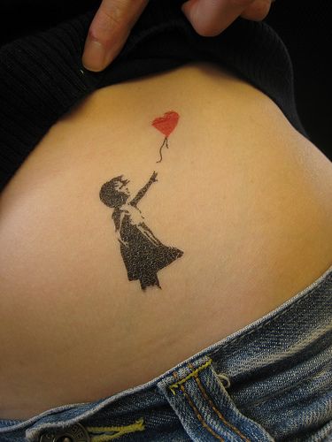 let go. so true...don't love tattoos, but if I had to have one-it would be this... Banksy Tattoo, Go Tattoo, Balloon Tattoo, Dandelion Tattoo, Hip Tattoo, Fake Tattoos, Love Tattoos, Tattoo Styles, Heart Tattoo