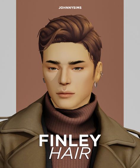 Finley Hair | JohnnySims on Patreon Acnh Rooms, Sims 4 Male, Mods Sims 4, Sims 4 Men Clothing, 4 Hairstyles, Sims 4 Hair Male, Sims 4 Male Clothes, Hair Details, Pelo Sims