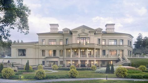 Classic House Design Architecture, Neoclassical Home, Classic Mansion, Old Money House, New Money, Mansion Exterior, Luxury Houses Mansions, Mansion Designs, Dream Mansion