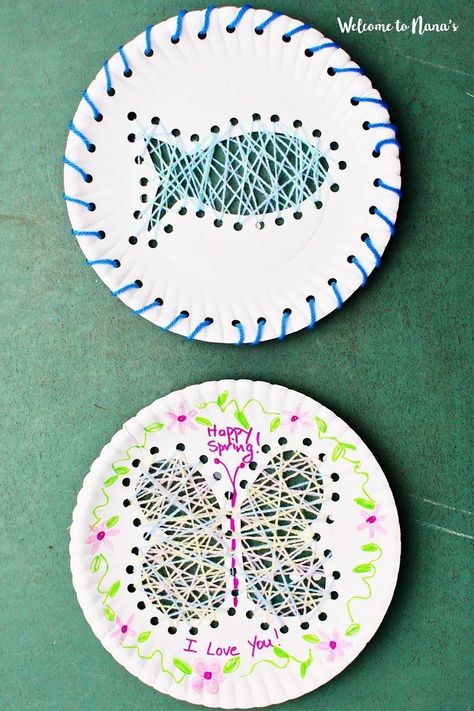 Easy Diy For Kids, Diy Craft For Kids, Weaving For Kids, Craft Stash, Paper Plate Crafts, Plate Crafts, Thread Art, Phonics Worksheets, Art Easy